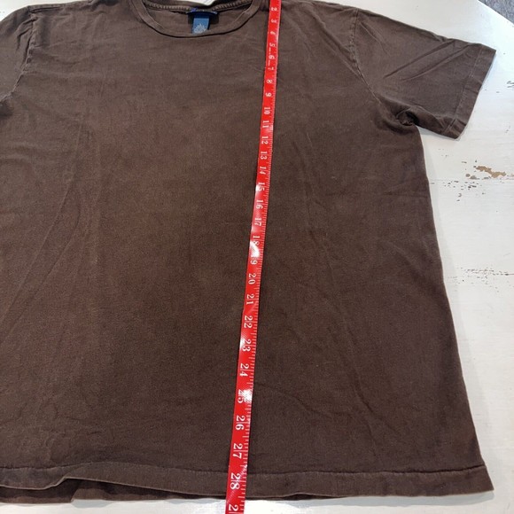Vtg POLO RALPH LAUREN Shirt Mens L Large  Brown Single Stitch Short Sleeve Pony - Picture 5 of 10